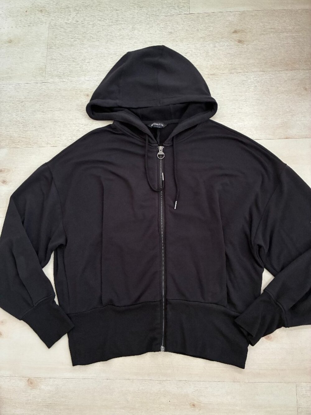 Athleta Balance Full Zip Hoodie in Black Style #860065 Size Large